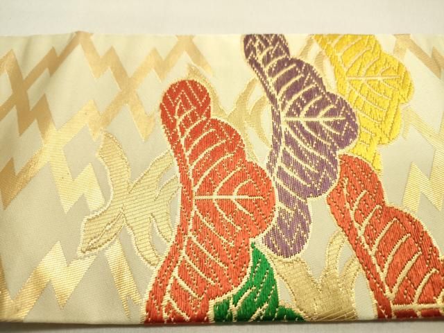 平和屋着物○西陣 川島織物 九寸名古屋帯 唐織 枝松 正絹 逸品 DAAZ2376op