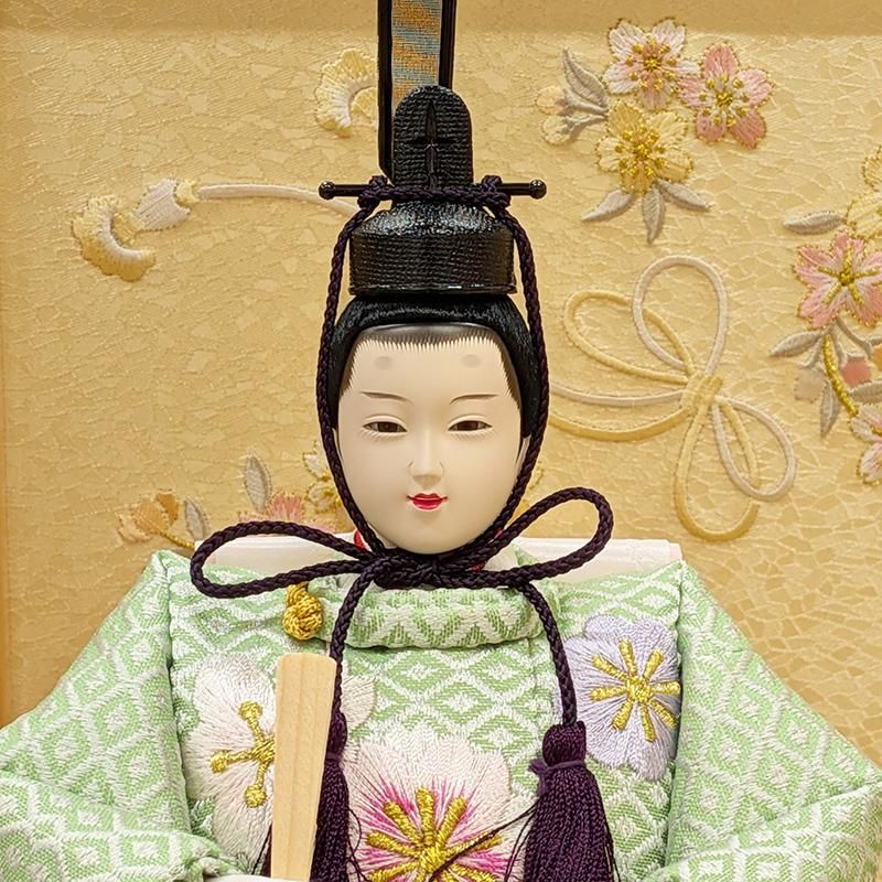 白木造り刺繍細工屏風 平飾り