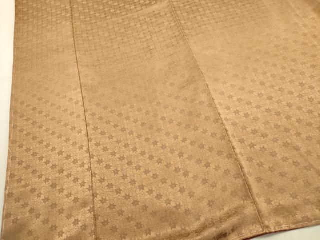  平和屋着物 上質な色無地 楓地紋 香染色 正絹 ma 色無地 着物