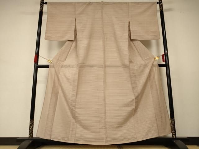 平和屋着物 夏物 銀座きしや 色無地 絽 白茶色 正絹 jd
