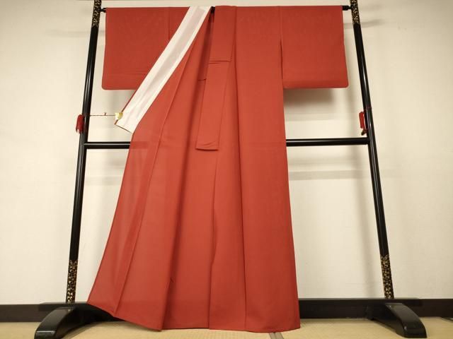 平和屋着物 夏物 色無地 絽 雀茶色 正絹 jd