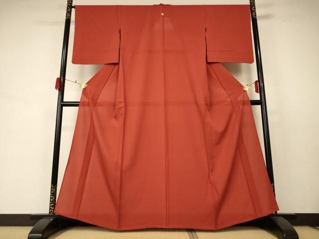 平和屋着物 夏物 色無地 絽 雀茶色 正絹 jd