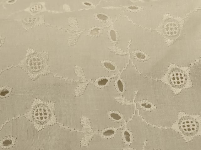  平和屋着物 夏物 長襦袢 レース刺繍 草花文 綿 jd 長襦袢 長襦袢 半襦袢