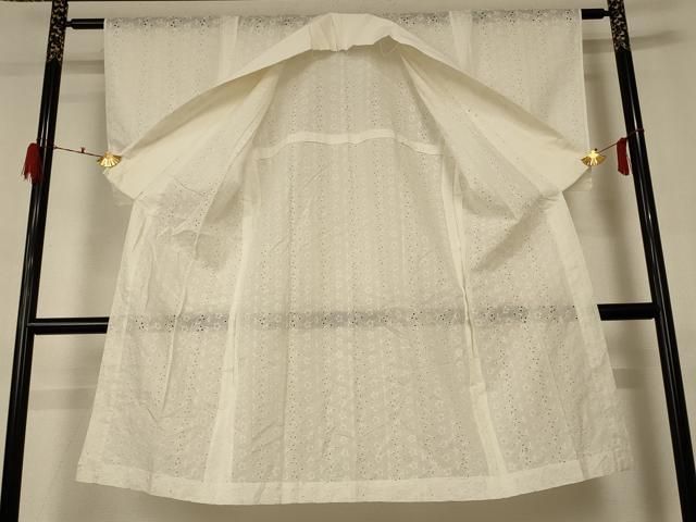 平和屋着物 夏物 長襦袢 レース刺繍 草花文 綿 jd