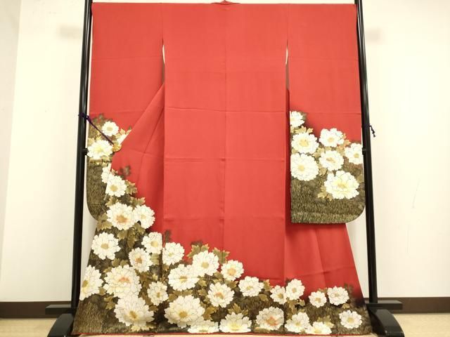 平和屋着物 豪華振袖 牡丹文 金彩 正絹 du