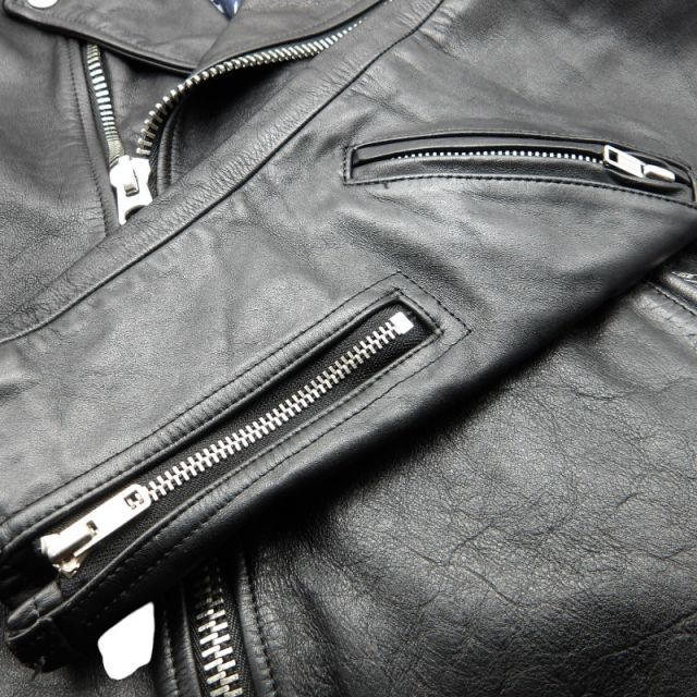 DELUXE SHIFT KICKER LEATHER RIDERS JACKET BLACK サイズL D5186  