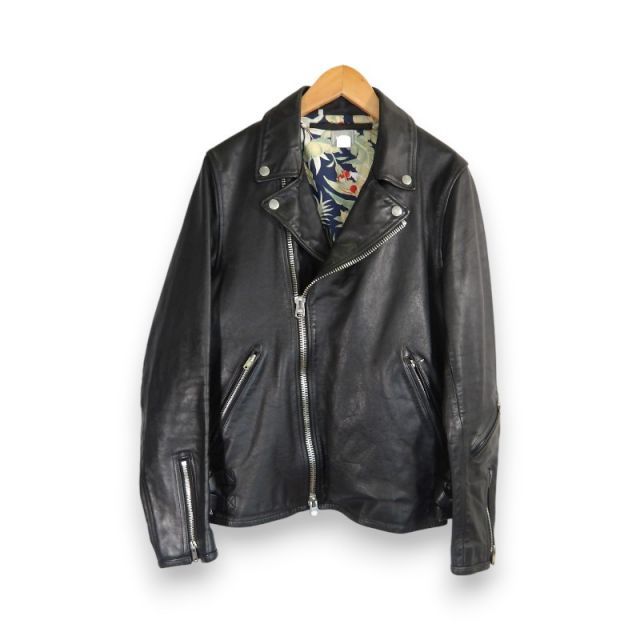DELUXE SHIFT KICKER LEATHER RIDERS JACKET BLACK サイズL D5186  
