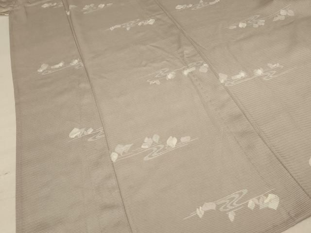  平和屋着物 夏物 小紋 絽 流水草花文 正絹 jd 小紋 着物