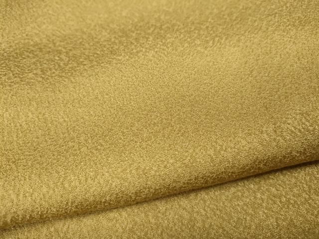  平和屋着物 上質な色無地 霞地紋 黄金色 正絹 ut 色無地 着物