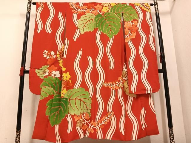 平和屋着物●振袖用長襦袢　袷　駒刺繍　桐　正絹　逸品　AABD3985ph 平和屋着物○振袖用長襦袢 袷 駒刺繍 桐 正絹 逸品 AABD3985ph - メルカリ