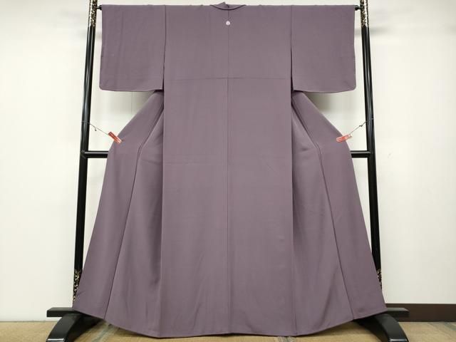 平和屋着物 上質な色無地 浅紫色 正絹 ut