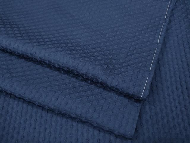 平和屋着物 上質な色無地 霞地紋 深縹色 正絹 ut