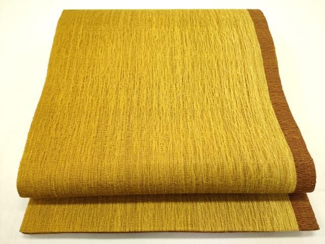 平和屋着物 両面 全通柄袋帯 スリーシーズン 春夏秋 櫛織 縞 正絹 op