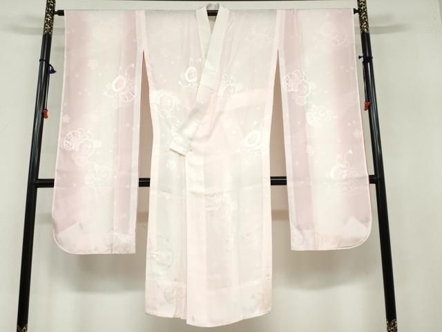 平和屋着物 振袖用長襦袢 無双仕立て 流水花鼓地紋 暈し染め 正絹 ud