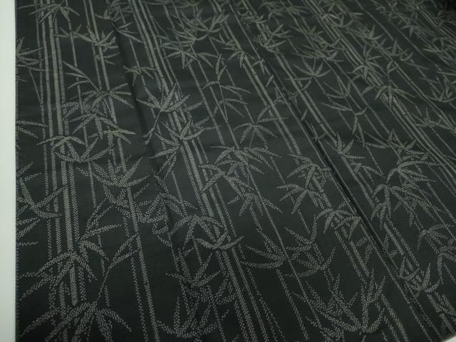  平和屋着物 上質な紬 笹竹文 正絹 ps 紬 着物