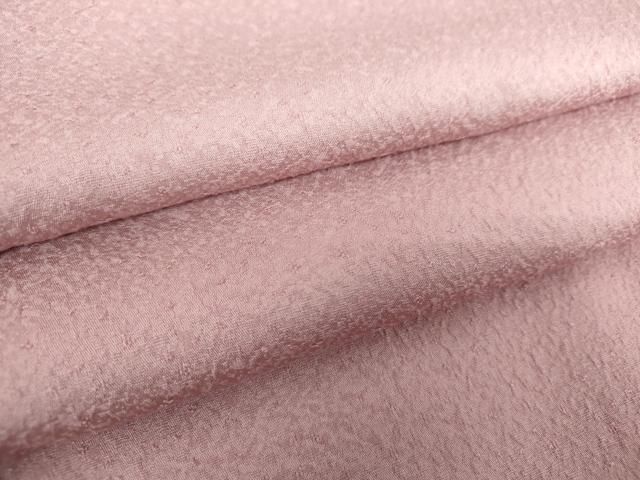 平和屋着物 上質な色無地 霞文 紅藤色 正絹 ps