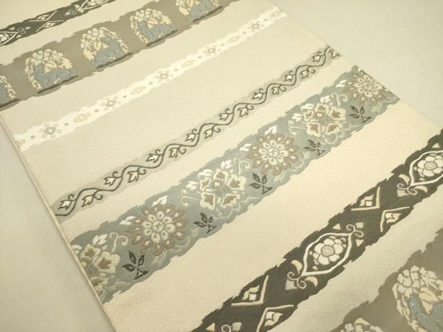 平和屋着物 六通柄京袋帯 横段花文 op