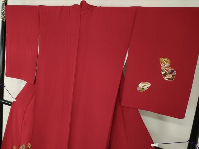 平和屋着物○訪問着 駒刺繍 総刺繍 ぽっくり下駄 金彩 さが美扱い 正絹