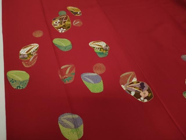 平和屋着物○訪問着 駒刺繍 総刺繍 ぽっくり下駄 金彩 さが美扱い 正絹