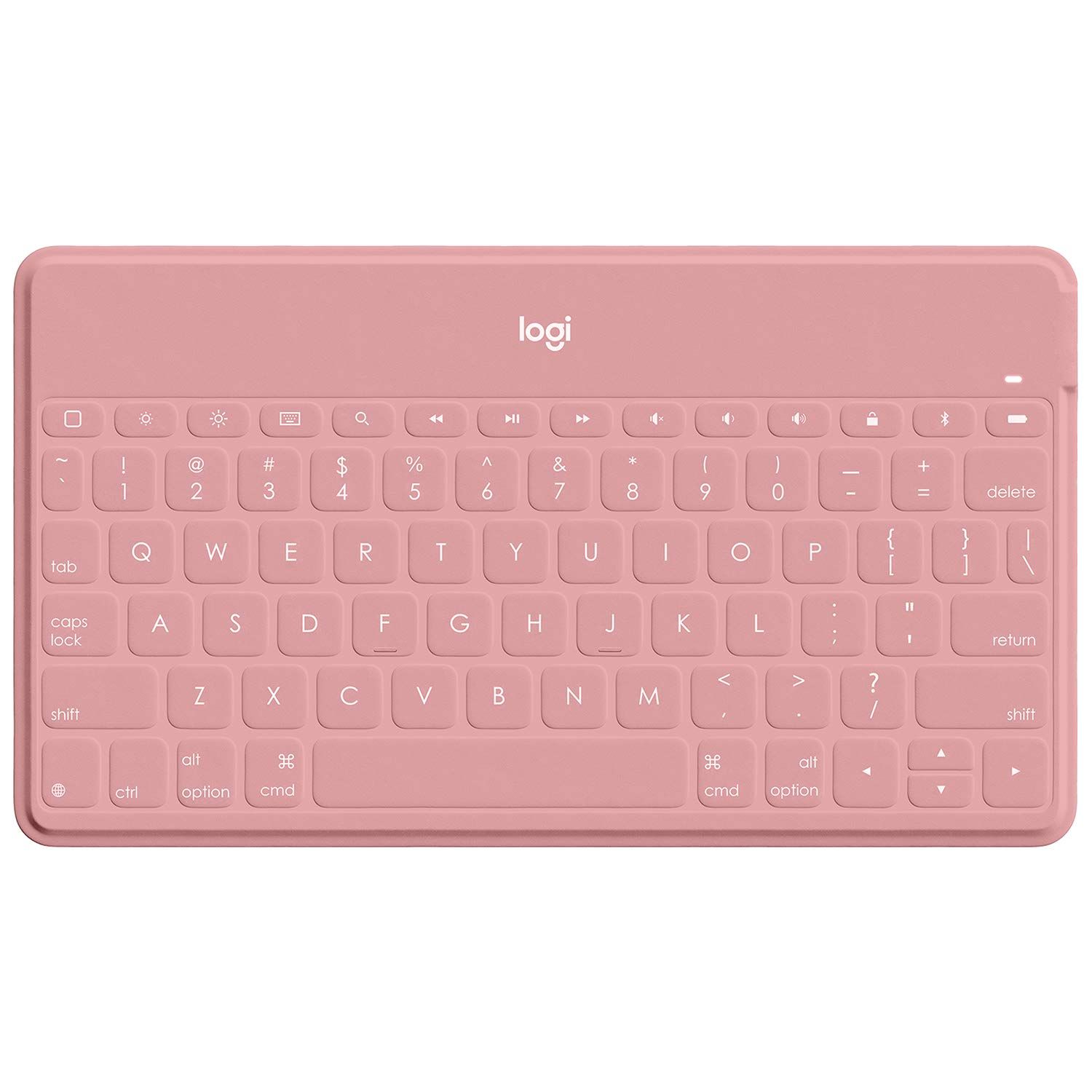 ロジクール KEYS TO GO ワイヤレス Bluetooth キーボード iK1042BP US配列 薄型 6mm 軽量 180g ワイヤレスキーボード iPhone iPad Apple TV 充電式 第10世代 第 ブラッシュピンク キーボード