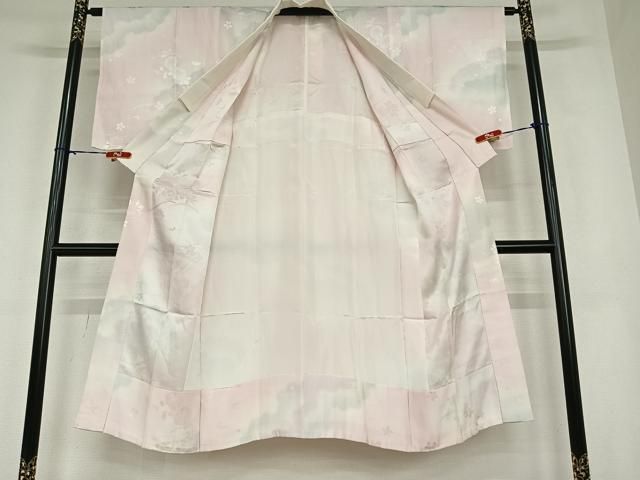 平和屋着物 長襦袢 無双仕立て 草花文 暈し染め 正絹 zg