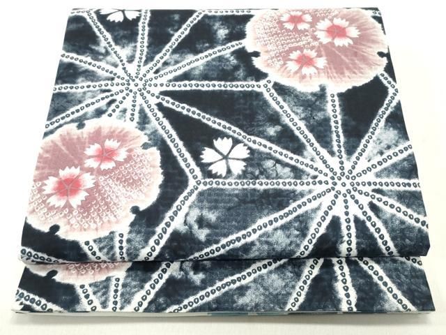 平和屋着物 創作 両面 全通柄 京袋帯 舞花間道 綿 ob