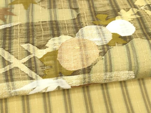  平和屋着物 スリーシーズン 春夏秋 太鼓柄袋帯 すくい織 草花文 金銀糸 正絹 cm 袋帯 帯