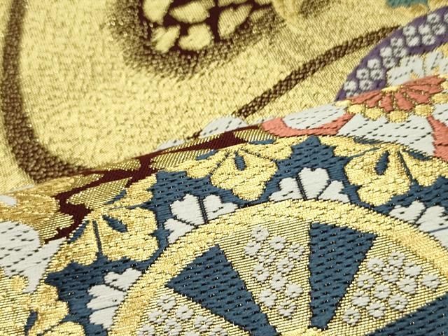 源氏車流水舞桜文 金糸