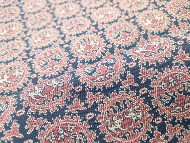  平和屋着物 全通柄 京袋帯 円文白虎朱雀錦 正絹 ob 袋帯 帯