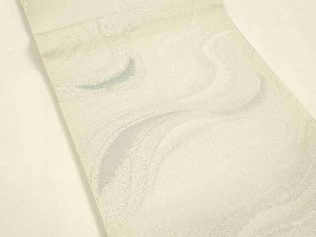 平和屋着物 夏物 六通柄袋帯 流水文 銀糸 正絹 cm