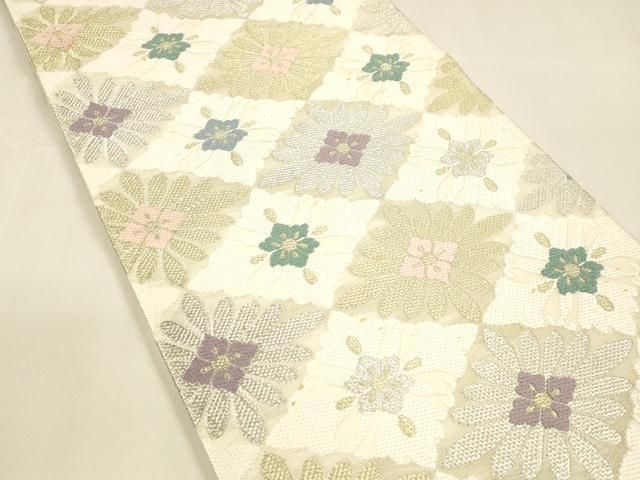 平和屋着物 夏物 六通柄袋帯 唐織 舞花文 金銀糸 正絹 cm