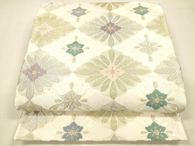 平和屋着物 夏物 六通柄袋帯 唐織 舞花文 金銀糸 正絹 cm