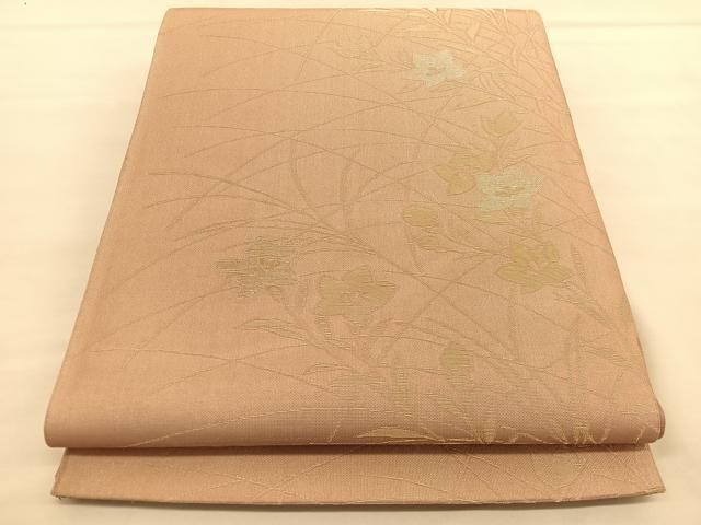 平和屋着物 夏物 六通柄袋帯 桔梗 金銀糸 正絹 hv