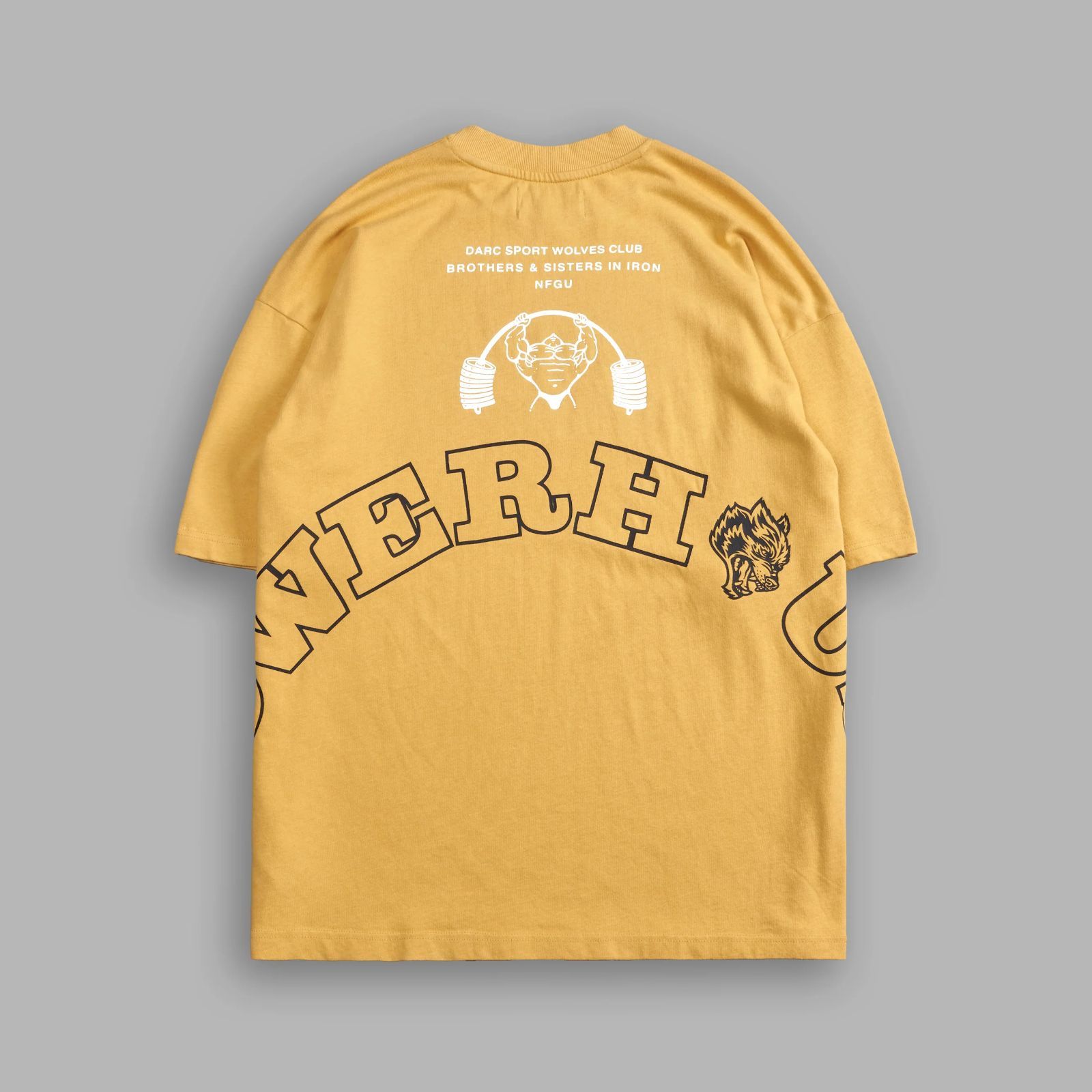 Darc Sport SSDD NFGU Powerhouse Forever Premium Oversized Tee G en Yellow ダルクスポーツ パワーハウスジム フォーエバー オーバーサイズTシャツ ゴールデンイエロー 黄金