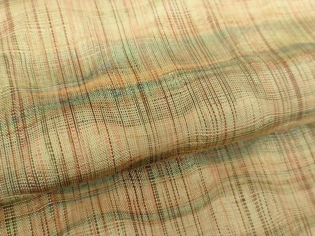  平和屋着物 上質な紬 縞 正絹 ps 紬 着物