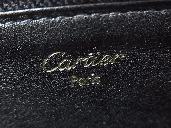 Cartier カルティエ ポーチ パンテール ブラック レザー レディース ゴールド金具