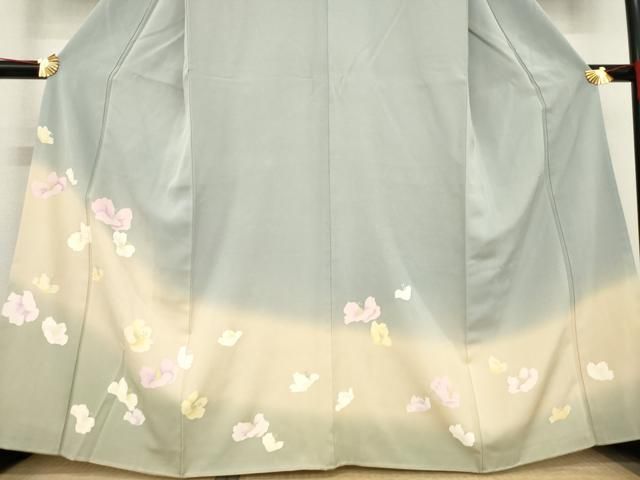 平和屋着物●訪問着　舞花文　暈し染め　正絹　逸品　AABD1606ck 平和屋着物○訪問着 舞花文 暈し染め 正絹 逸品 AABD1606ck 平和屋