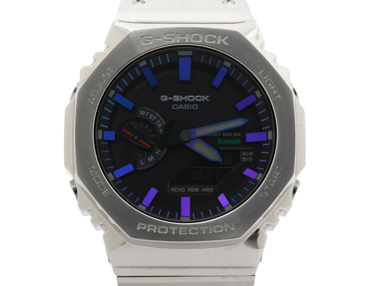 CASIO カシオ 腕時計 GSHOCK レインボー アクセント マスターピースデザインモデル GMB2100PC1AJF ブラック文字盤 シルバー SS メンズ アナデジ