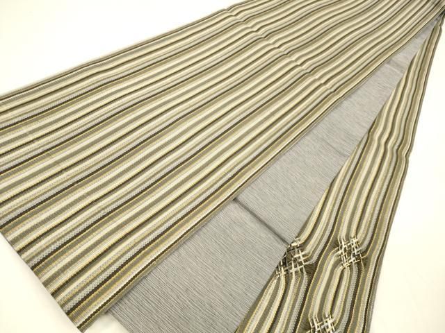 絹 袋帯☆【ひなや工房 くむ・あむ・おる】伊豆蔵明彦 唐組 金糸×紫 お太鼓柄 平和屋着物□極上 ひなや工房 くむ・あむ・おる 伊豆蔵明彦 唐組 太鼓