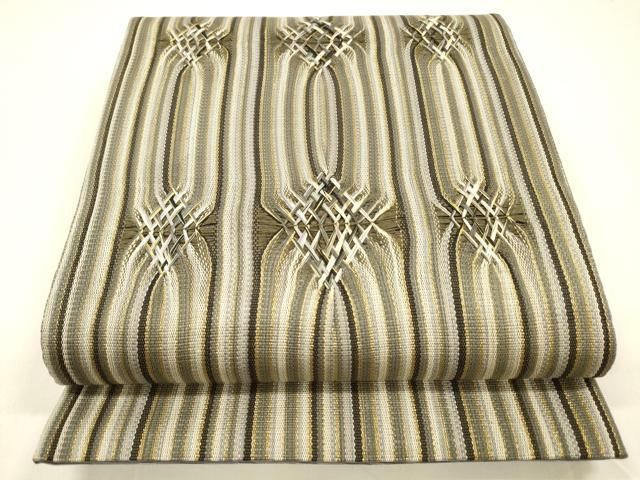 平和屋着物○ひなや工房 くむ・あむ・おる 伊豆蔵明彦 組織 太鼓柄袋帯