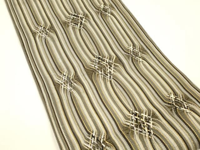 平和屋着物○ひなや工房 くむ・あむ・おる 伊豆蔵明彦 組織 太鼓柄袋帯