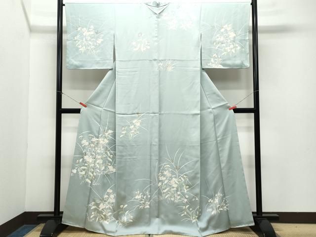 平和屋着物○訪問着 刺繍 草花文 金彩 正絹 逸品 CABA6023vf - メルカリ