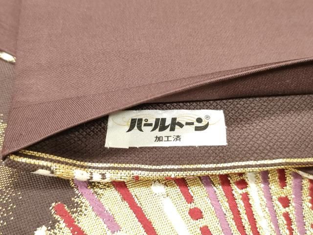  平和屋着物 六通柄袋帯 唐織 舞桜抽象文 金糸 正絹 ob 袋帯 帯