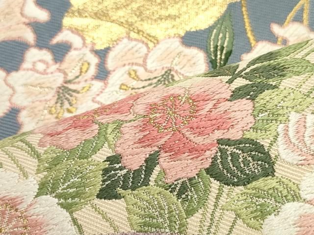 流水草花文 金糸