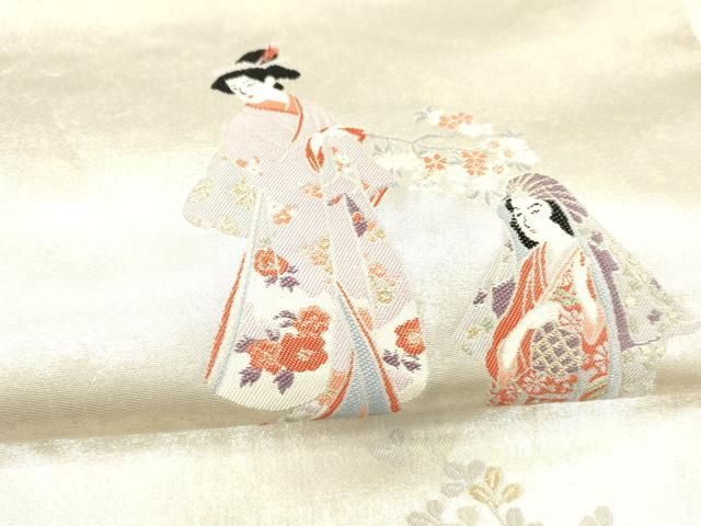  平和屋着物 太鼓柄袋帯 女人文 本銀箔 金糸 引箔 正絹 cm 袋帯 帯