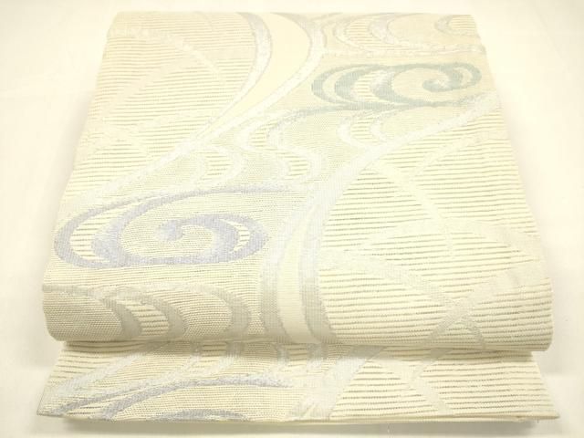 平和屋着物 夏物 六通柄 京袋帯 流水文 銀糸 cm