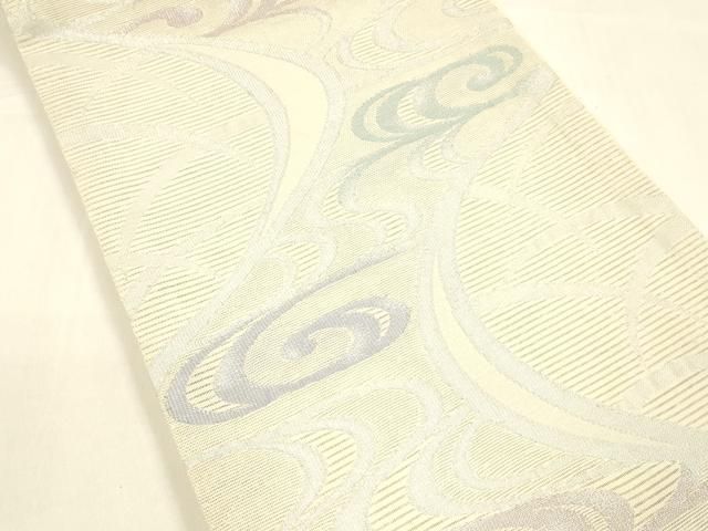 平和屋着物 夏物 六通柄 京袋帯 流水文 銀糸 cm