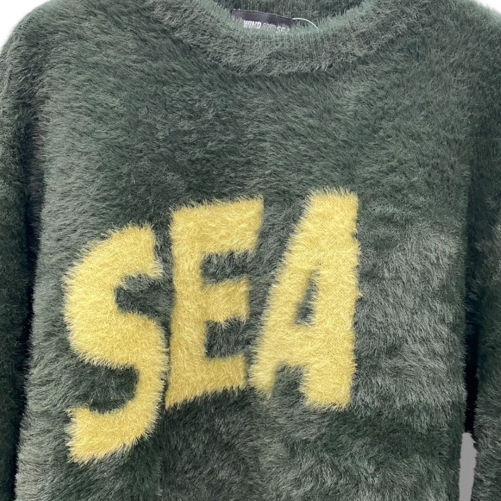 WIND AND SEA Shaggy BIG SEA Knit Sweater Mサイズ グリーン - メルカリ