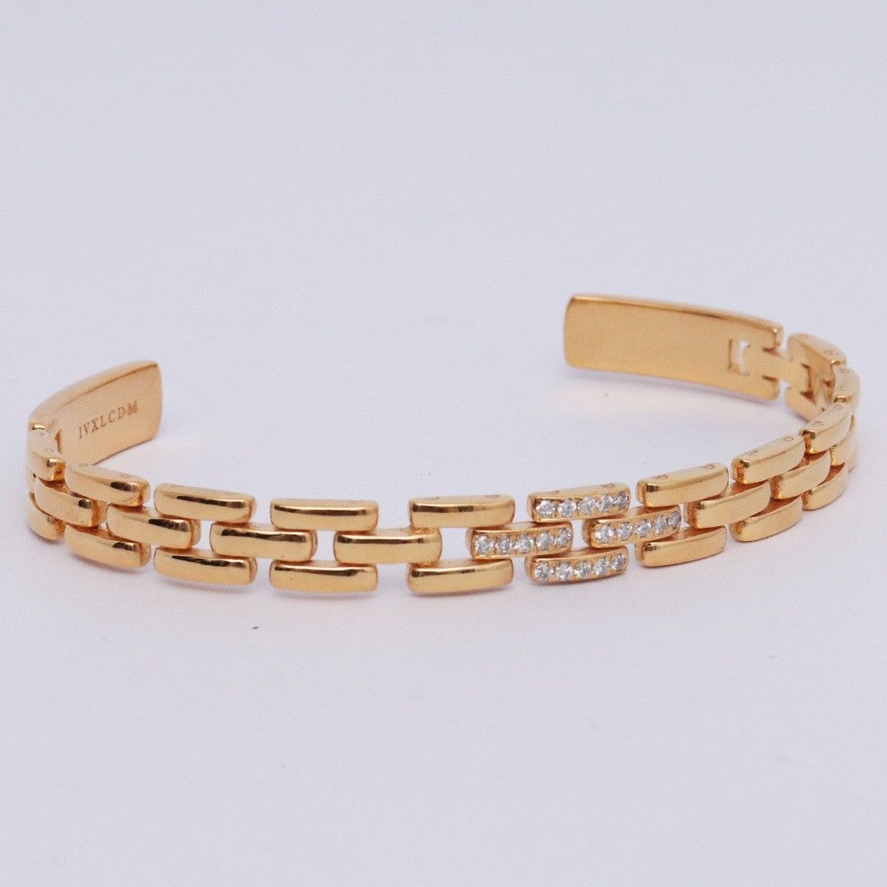 IVXLCDM 3-LINE ARC BANGLE GOLD COATING DIAMOND ゴールド