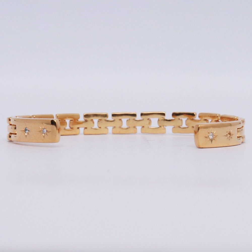  IVXLCDM 3 LINE ARC BANGLE GOLD COATING DIAMOND ゴールド バングル リストバンド アクセサリー